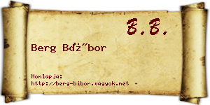 Berg Bíbor névjegykártya